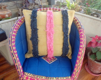 18x18 Cushion Cover Handmade Dari Cushion Cover Indian Cotton Shams Embroidered Cushion Cover Home Decor Cushion