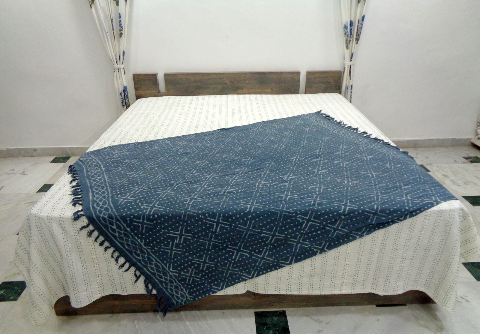 Indian Throw Handmade Throw Cotton Throw Blanket Sofa Couch Etsy