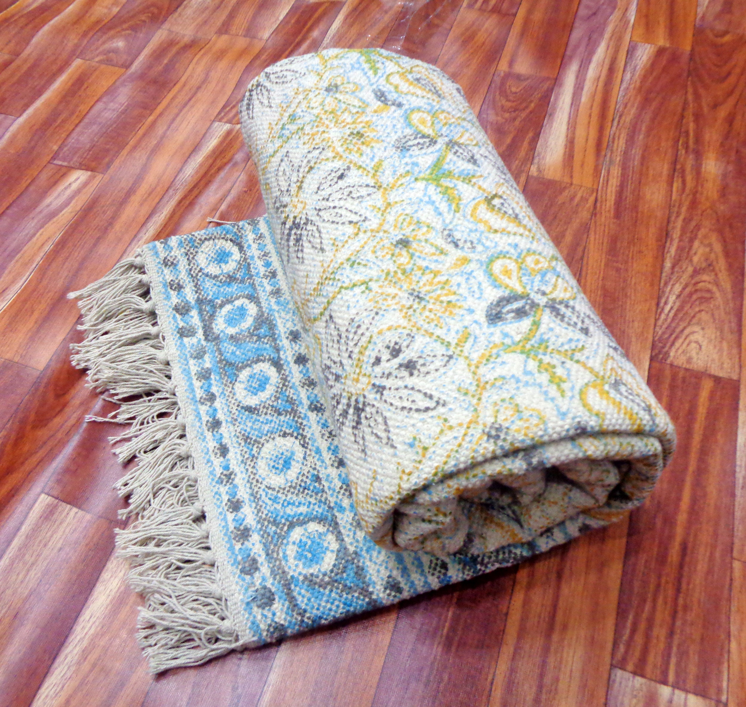 5x7.Ft Cotton Rug Handmade Rug Woven Rug Carpet Rug Area Rug Etsy