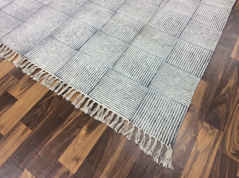 4x6 ft Rug Area Rug Floor Rug Hanadmade Rug Cotton Rug Indian Etsy