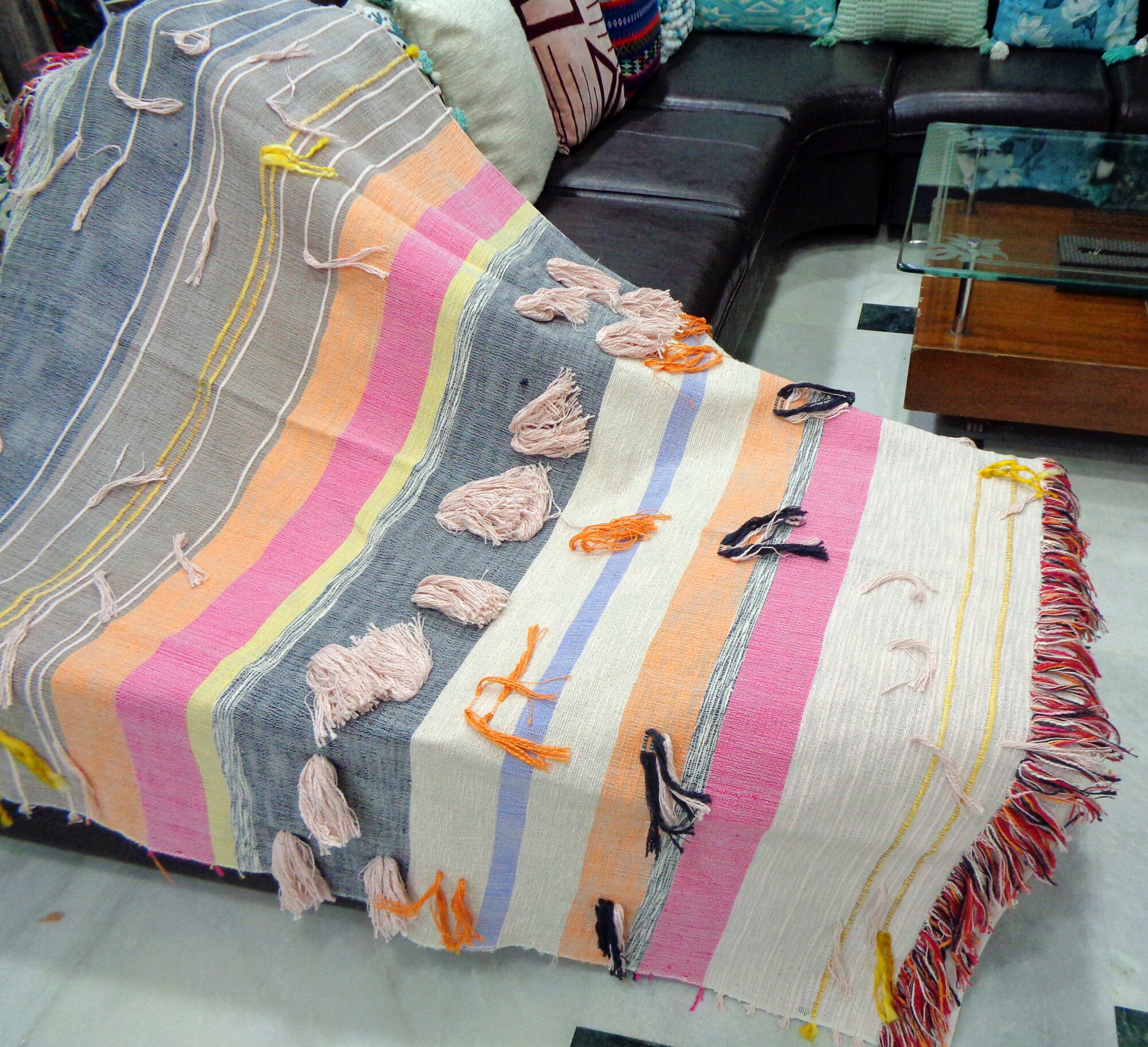 Handmade Throw Indian Cotton Throw Beautiful Unique Design Etsy