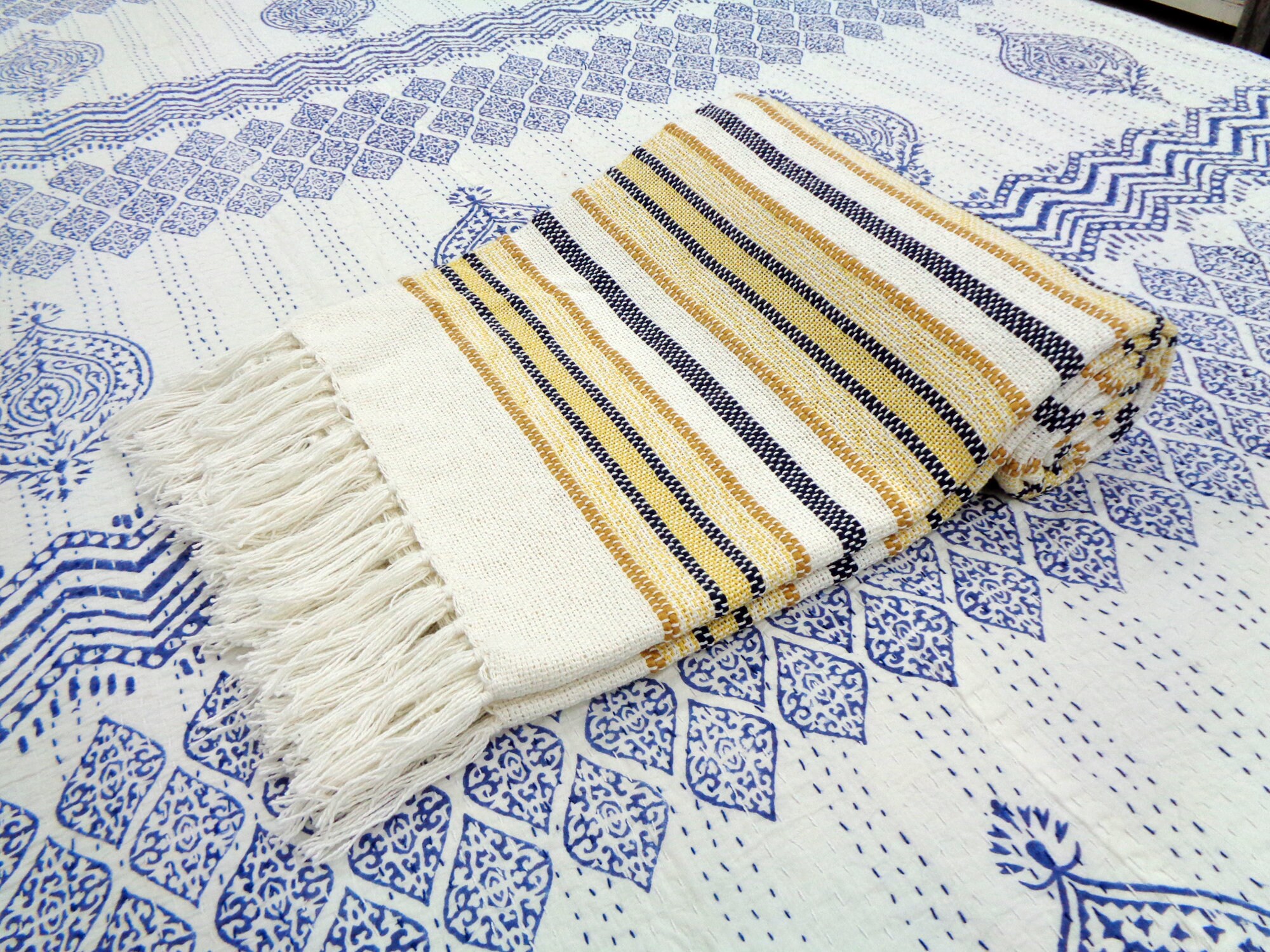 Handmade Throw Cotton Throw Indian Throw Bohemian Throw Etsy