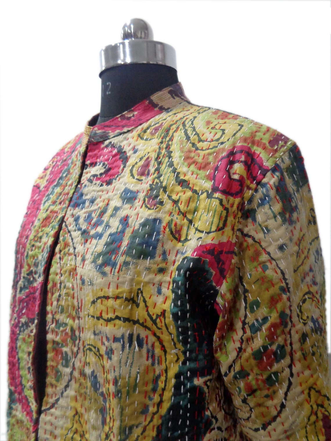 Women Kantha Jacket Handmade Cotton Jacket Casual Wear Etsy