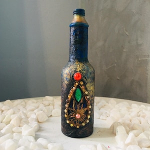 Art Deco Handcrafted Whiskey Bottle