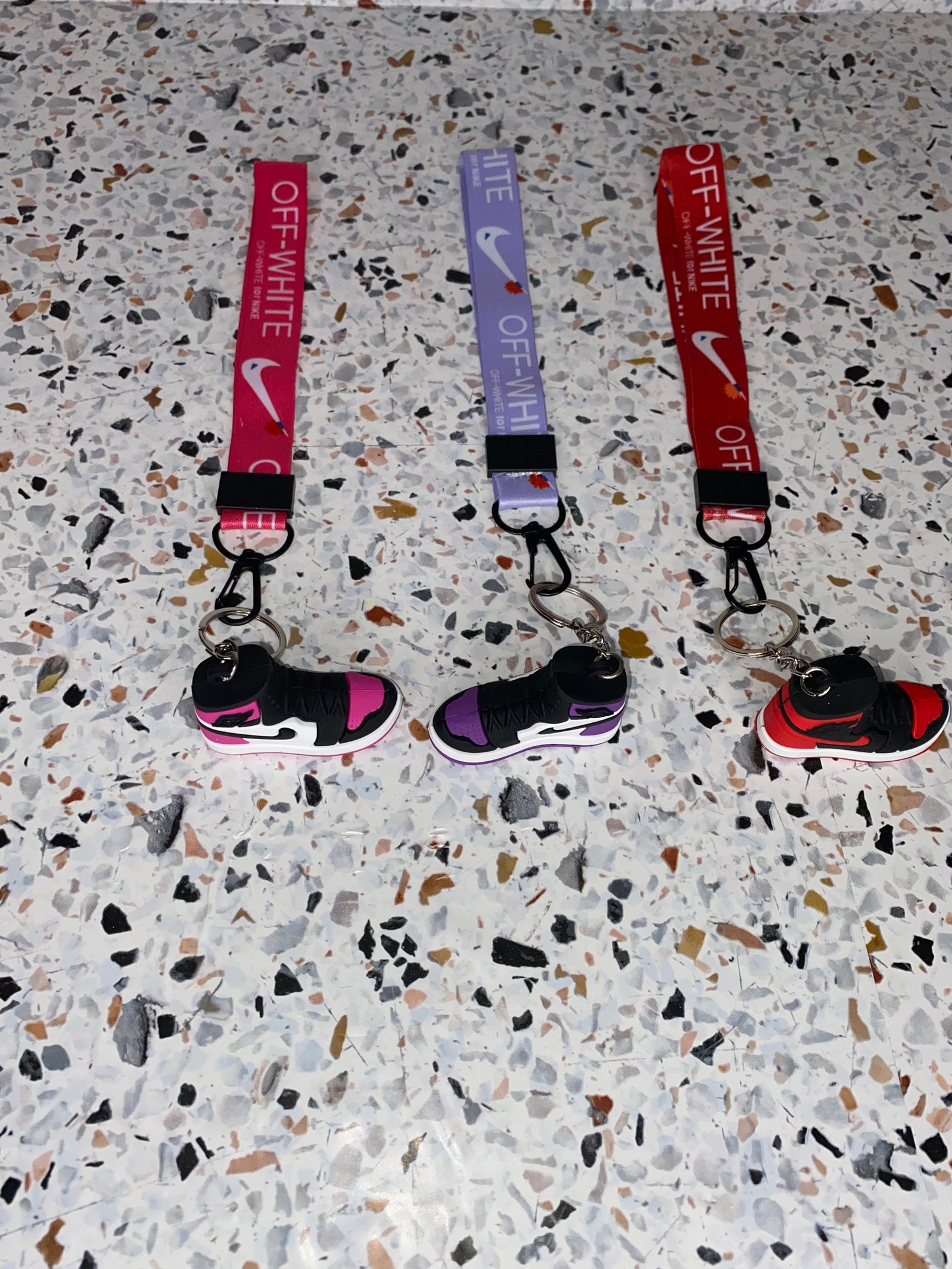 off white shoe keychain