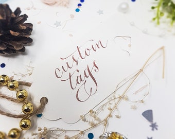 Personalised Calligraphy Gift Tags |  Custom Gift Tags | Personalised Name Tags