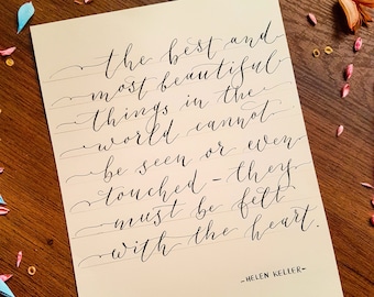 A5 Personalised Calligraphy Card, Modern Lettering Wedding Gift Card, Custom Calligraphy Engagement Card, Hand Written Quote or Poem Vows