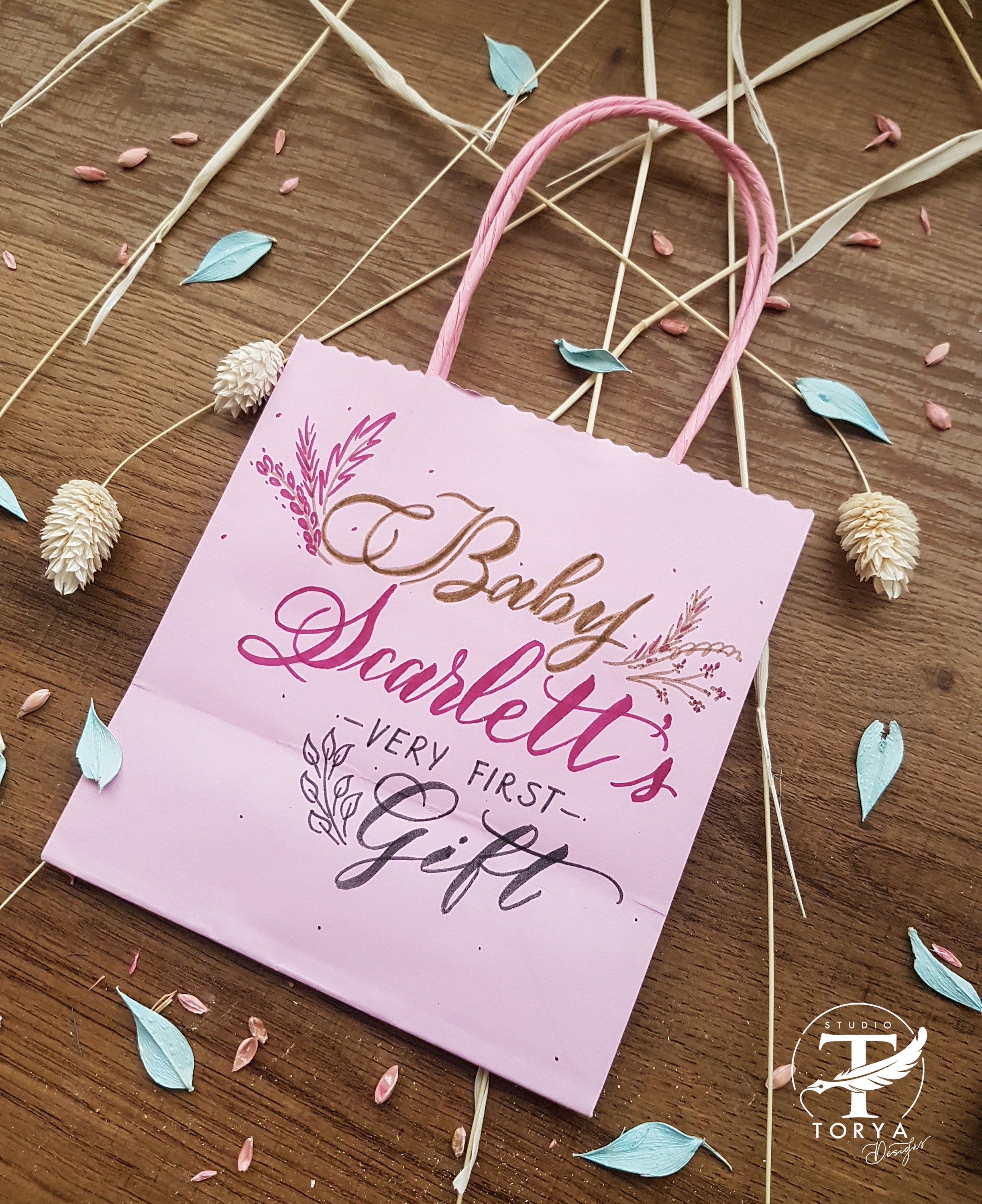 Personalised Baby Shower Gift Bag Custom Gift Bag Gender Etsy UK