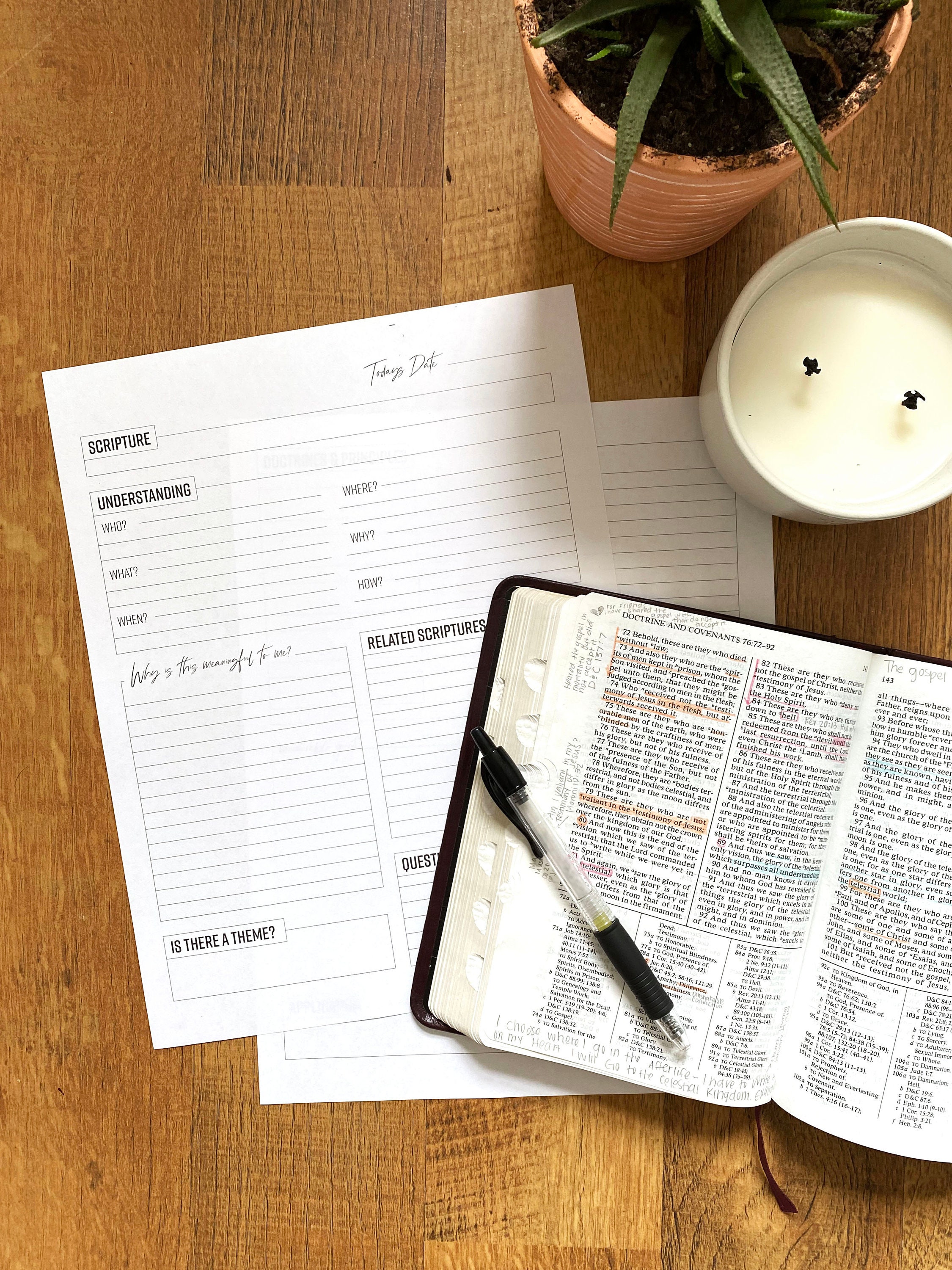 Scripture Journal Pages Seminary Latter-day Saint Come Follow Me for ...