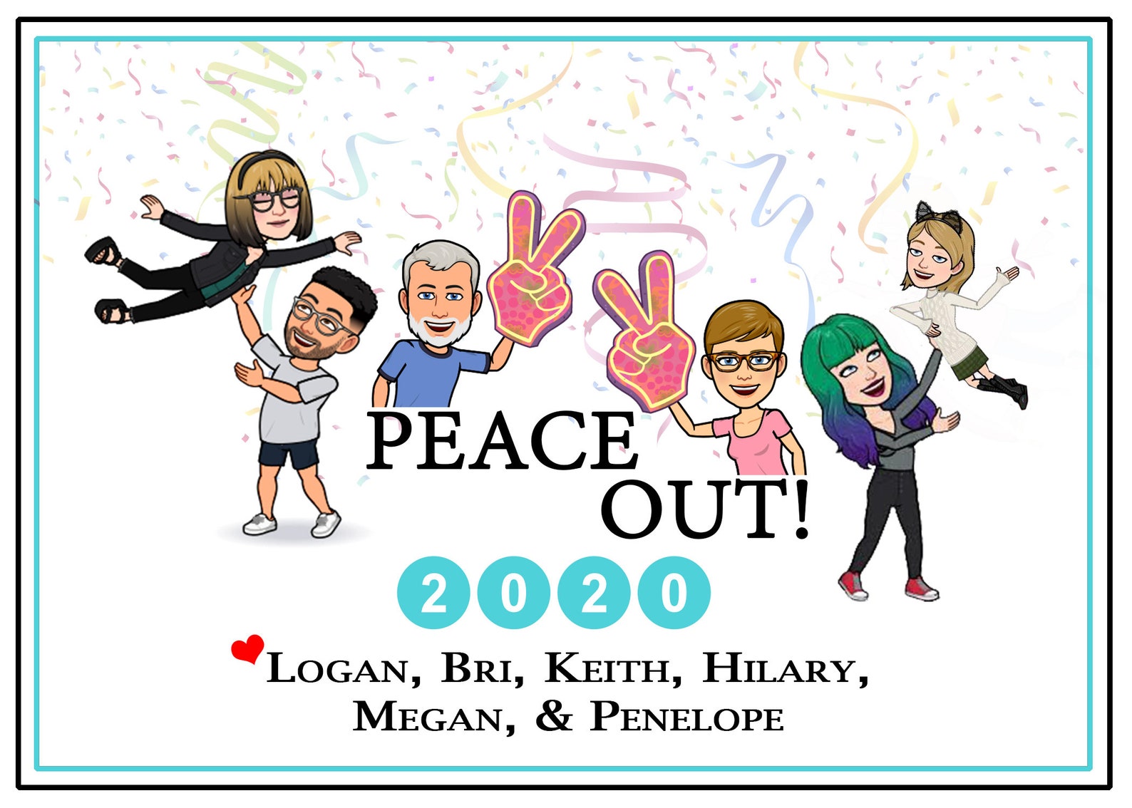 Bitmoji Christmas Cards. Bitmoji Cards. Family Christmas Etsy