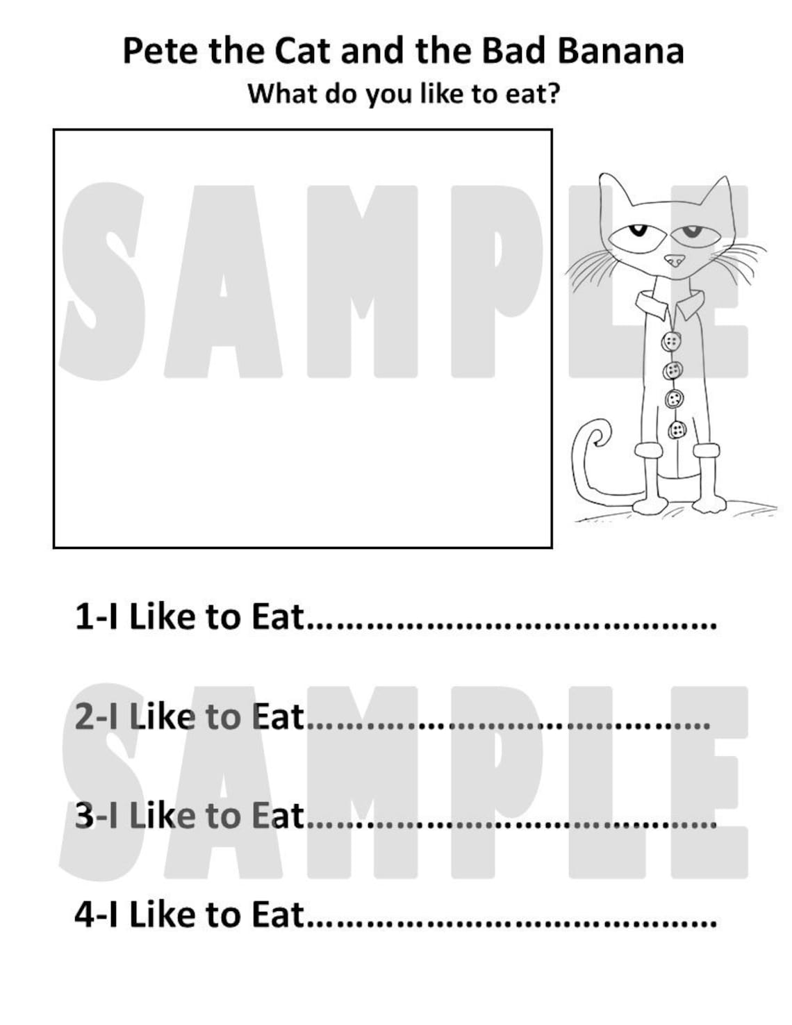 Pete The Cat Worksheets Pete The Cat Theme Math Sheets | Etsy