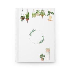 Plant Journal, Plant Lover Hardcover Journal Matte, Plant Notebook, Plant Themed Diary, Plant Diary, Plant Lover Notebook image 1