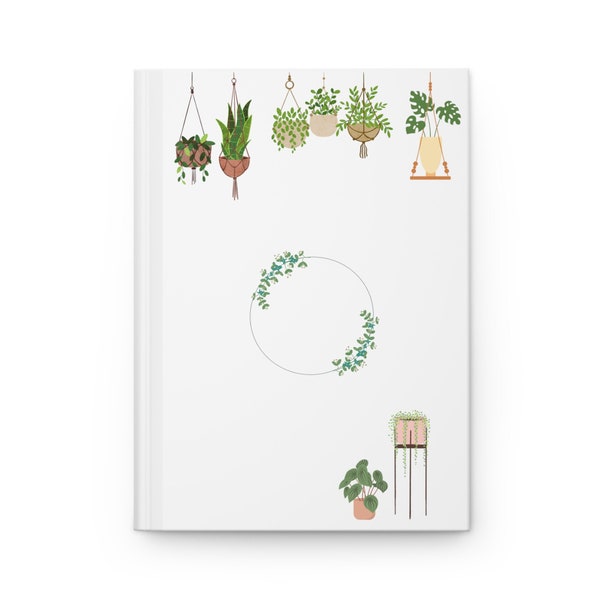 Plant Journal, Plant Lover Hardcover Journal Matte, Plant Notebook, Plant Themed Diary, Plant Diary, Plant Lover Notebook