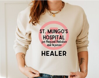 St. Mungo's Hospital Unisex Crewneck Sweatshirt, Muggle nurse sweatshirt, muggle doctor sweatshirt, st. mungo sweatshirt, wizard nurse