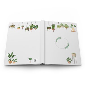 Plant Journal, Plant Lover Hardcover Journal Matte, Plant Notebook, Plant Themed Diary, Plant Diary, Plant Lover Notebook image 6