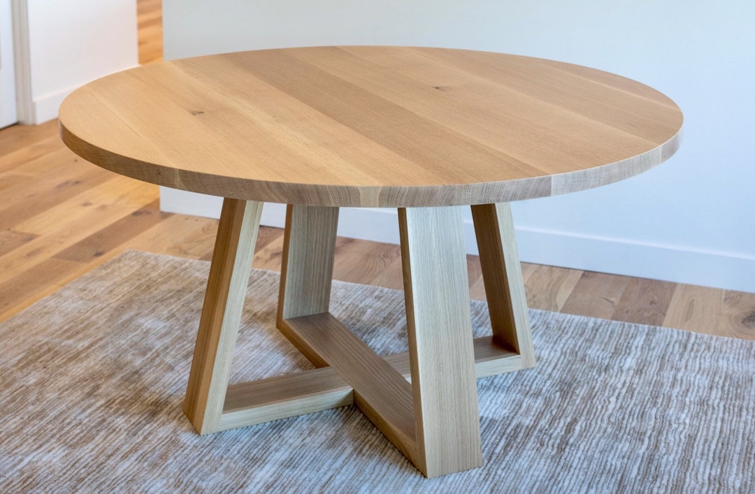 PUNTA PERFECTA White Oak Round Dining Table Canada