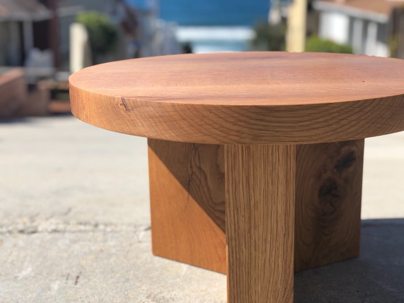 21 White Oak Modern Round Side Table