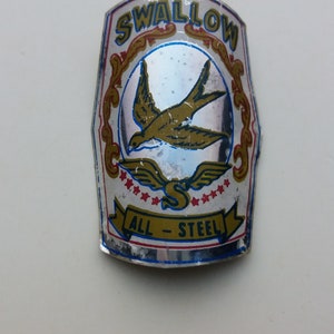 SWALLOW All steel Aluminum Head Badge Emblem For Vintage Bicycle