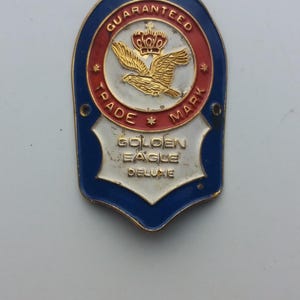 USED Golden eagle deluxe Head Badge Emblem Vintage Bicycle Logo (Free shipping)