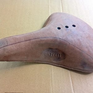 Coprisella GAZELLE in pelle fatta a mano colore marrone per bicicletta d&#39;epoca