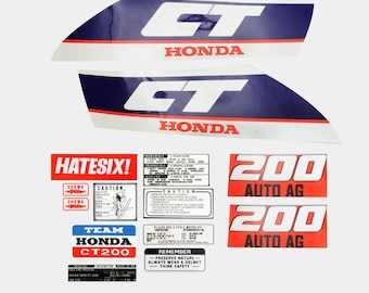 Calcomanía para motocicleta vintage CT200 Auto AG 1985