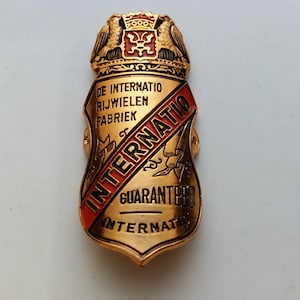 Vintage emblem head badge Internatio bicycle NOS