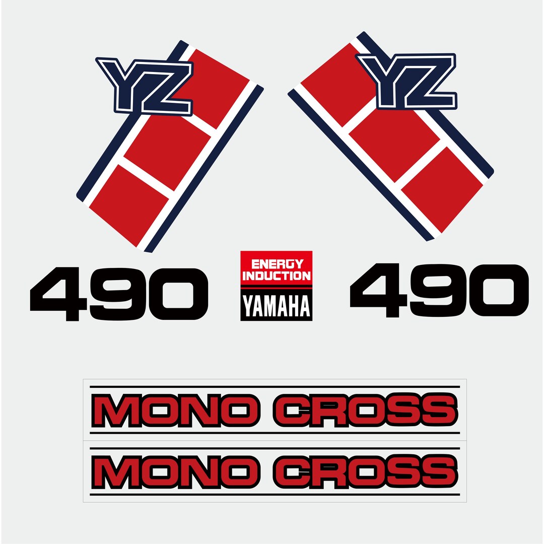 Sticker Decal Bike YZ 490 1985 and 1984 Side Cover Fuel Tank - Etsy