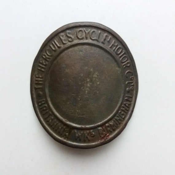 Ancien Badge De Tête Hercule Pour Vélo Vintage – Emblème D’époque Neuf De Stock – Fabriqué Au Royaume-Uni