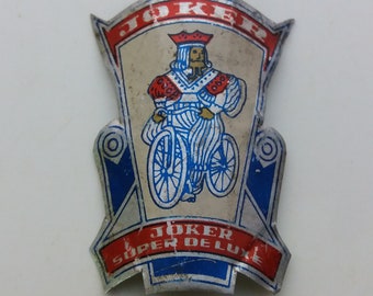 JOKER Super Deluxe Aluminum Head Badge Emblem For Vintage Bicycle NOS