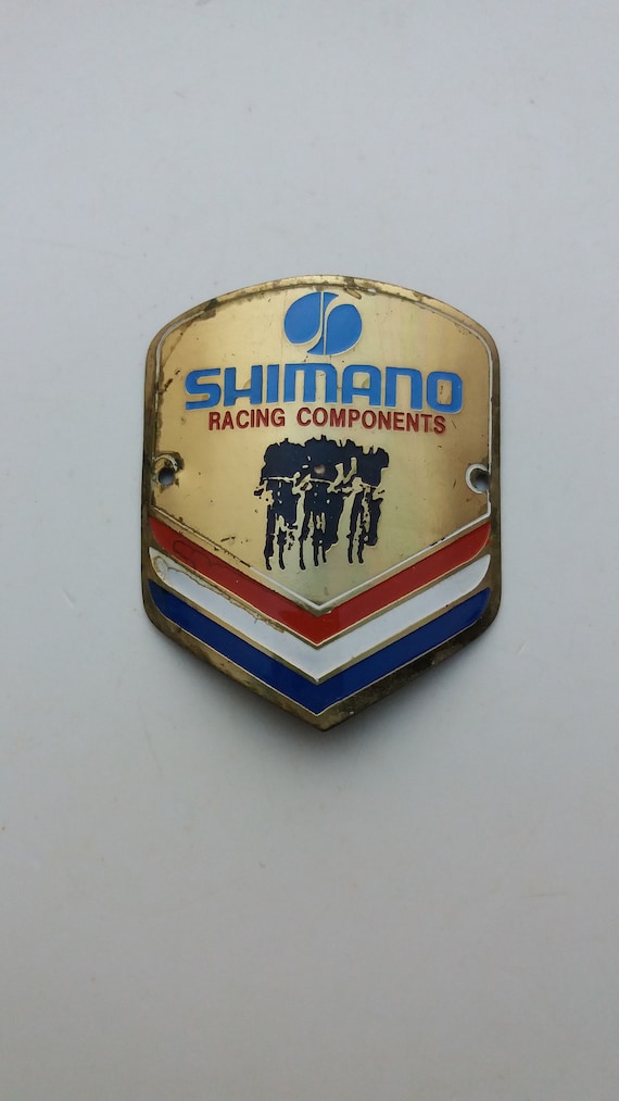 シマノ ゴールドカラー ヘッドバッジ エンブレム ヴィンテージ 自転車 