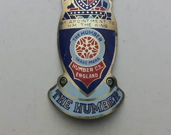 The Humber aluminum color head badge emblem for Humber vintage bicycle NOS