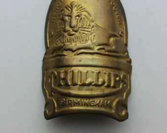 PHILLIPS Brass Head Badge Emblem For Phillips Vintage Bicycle