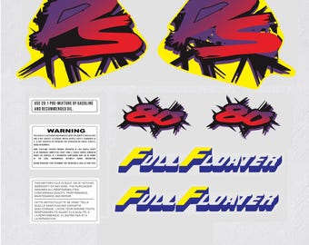 Sticker Decal Vintage Bike DS 80 1995 Side Cover Fuel Gas Tank (Free shipping)
