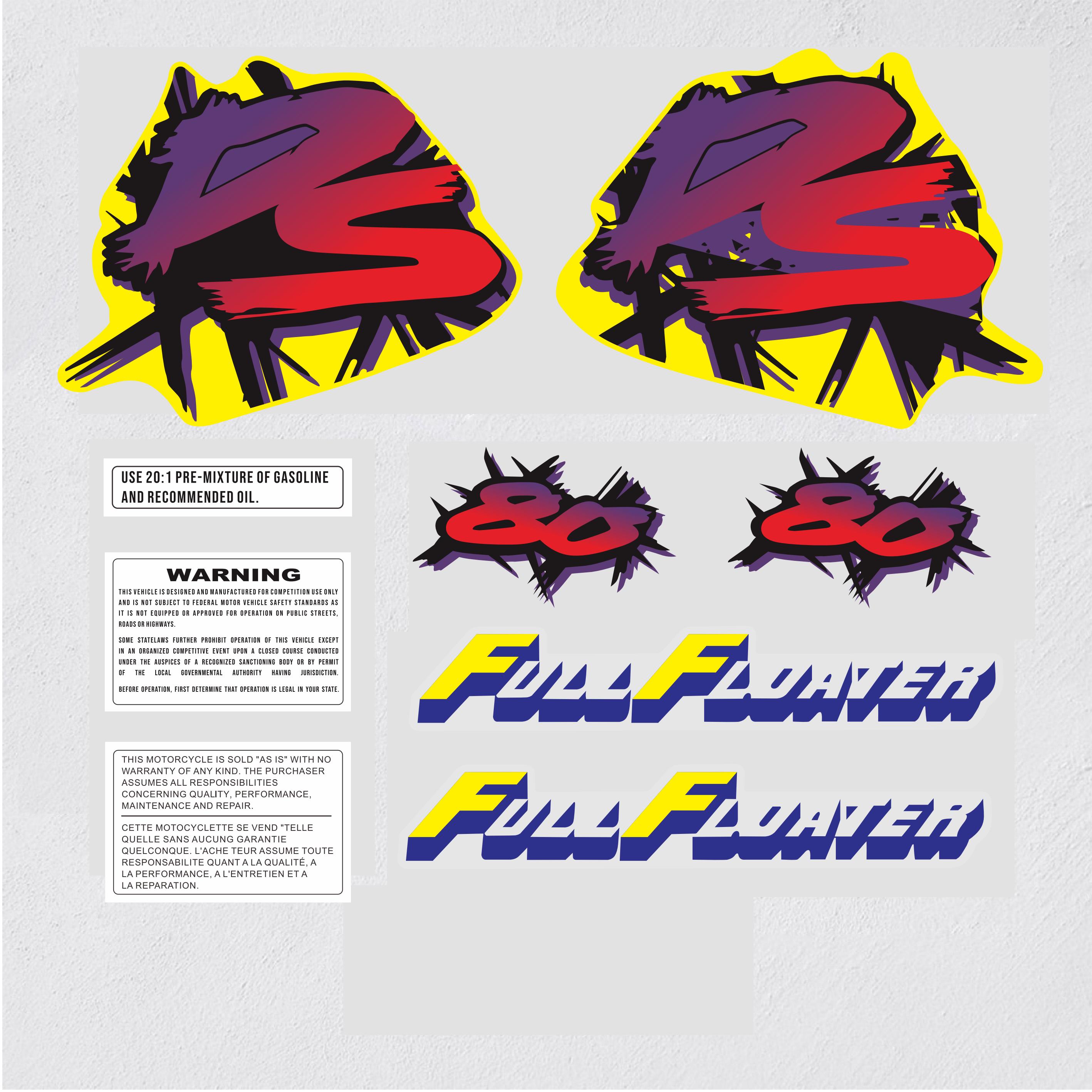 Sticker Decal Vintage Suzuki DS 80 1995 Side Cover Fuel Gas Tank