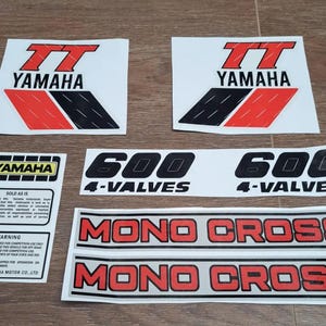 Adhesivo para tapa lateral del depósito de gasolina de la moto TT 600 1983