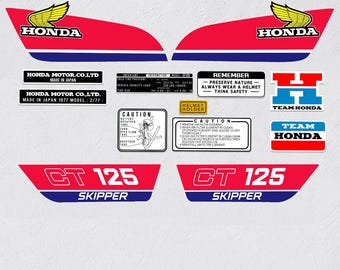 Adhesivo para tapa lateral de depósito de moto vintage CT 125 SKIPPER 1989