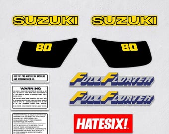 Adhesivo decorativo para moto vintage DS 80 1983, tapa lateral del depósito de combustible