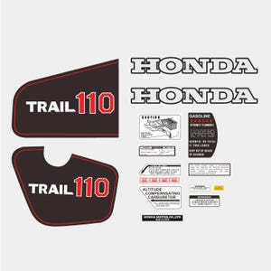 Sticker Decal Vintage Bike Trail CT 110 1981 CT90 CT70 Model A (Free shipping)