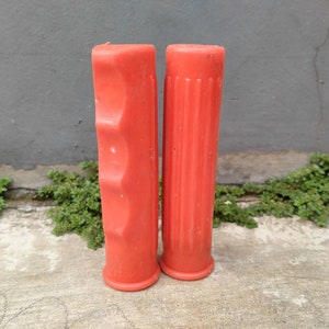 1 Pair Bicycle Handlebar Grips Orange Japan 4&quot; length for vintage bicycle