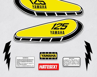 Adhesivo decorativo para tapa lateral de moto vintage MX 125 1974 Enduro vintage (envío gratuito)