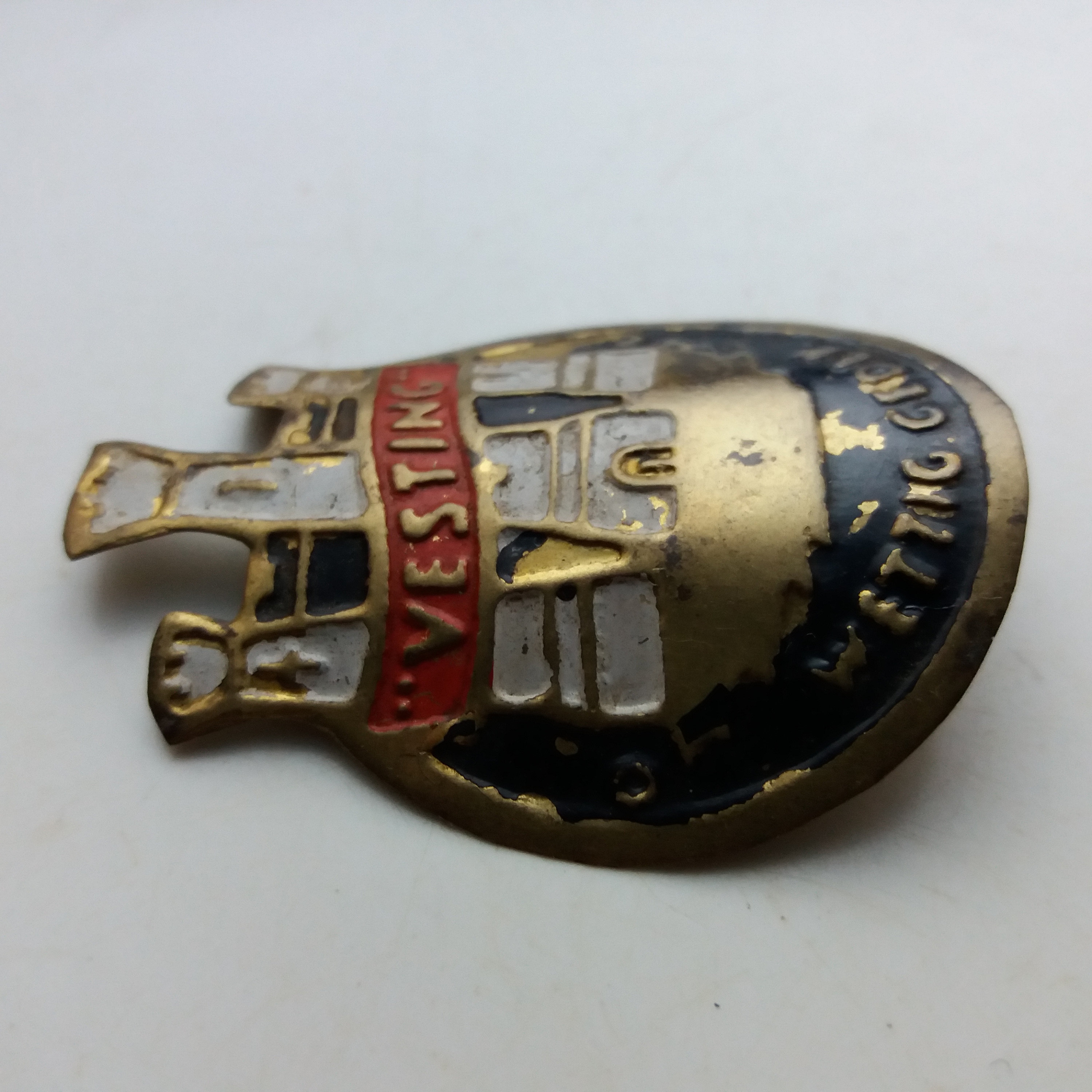 Insigne De Tête (head Badge) Pour Vélo – Marque Competition, Argenté, Vintage