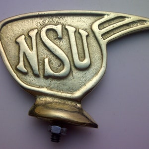 NSU Big Brass Front mudguard emblem vintage bicycle and motorcycle