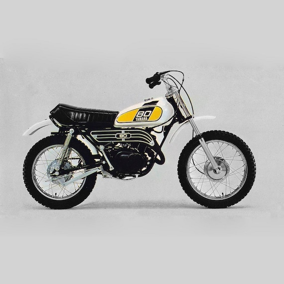 Sticker Decal Yamaha GT80 1976 Minitrail Side Cover Tank