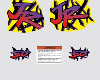 Adhesivo para moto JR 50 1994, tapa lateral del depósito de gasolina