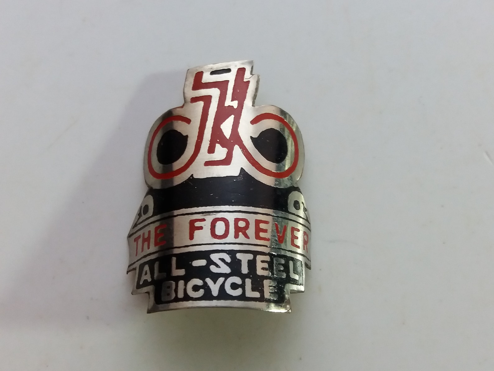 THE FOREVER Red Emblem Head Badge for Forever Vintage Bicycle NOS - Etsy