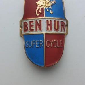 BEN HUR Head Badge Emblem Vintage Bicycle Logo NOS