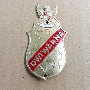 Used DWIWARNA Aluminum Head Badge Emblem For Vintage Bicycles