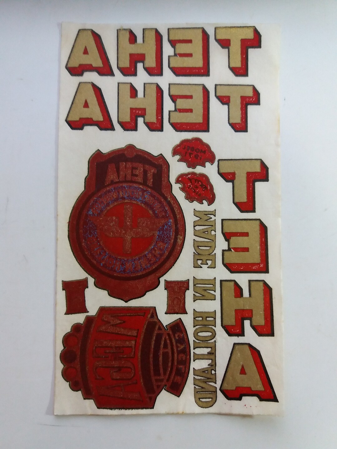 Talha Sticker TEHA Transfer Decal Sticker for Teha Vintage Bicycle NOS - Etsy