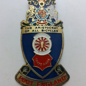 FOOT ENGLAND ブルーエンブレム ヘッドバッジ すべての自転車の貴族 NOS