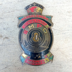 Originele gebruikte EMPO messing embleem hoofd badge voor vintage fiets